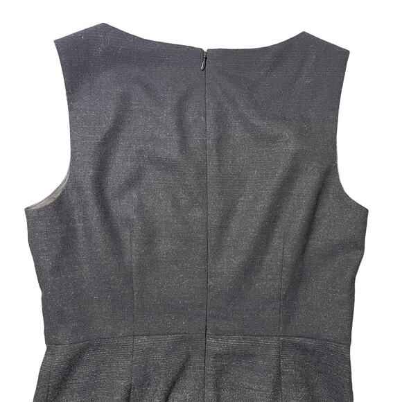 Theory Blainey Ascend Wool Sleeveless Sheath Dress Pleated Ombre Gray - Size 6 - Picture 7 of 9